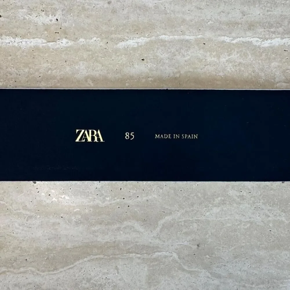 Zara Women's White and Cream Belt
